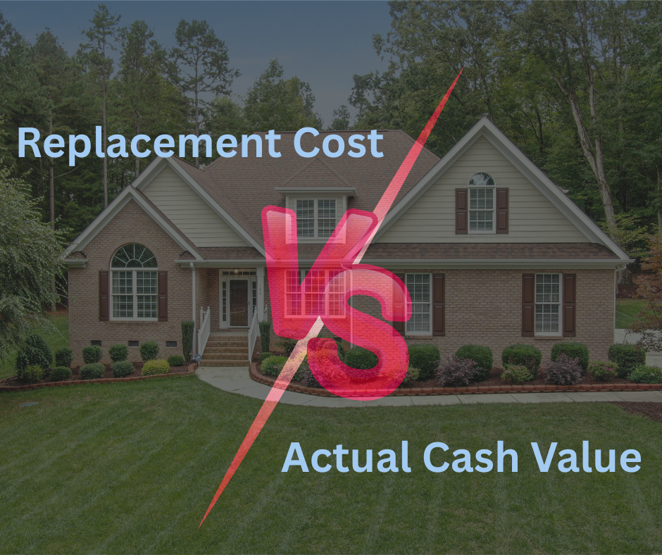 replacement cost vs actual cash value homeowners loss