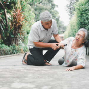 Liability insurance for person falling 